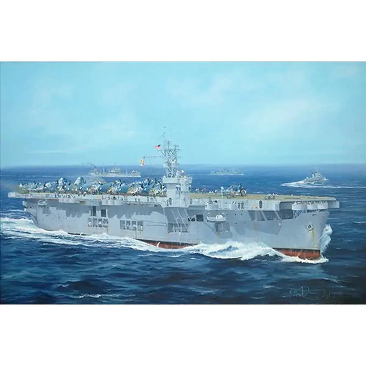 Trumpeter 1/350 Uss Cve-26 Sangamon Scaled Plastic Model Kit 2