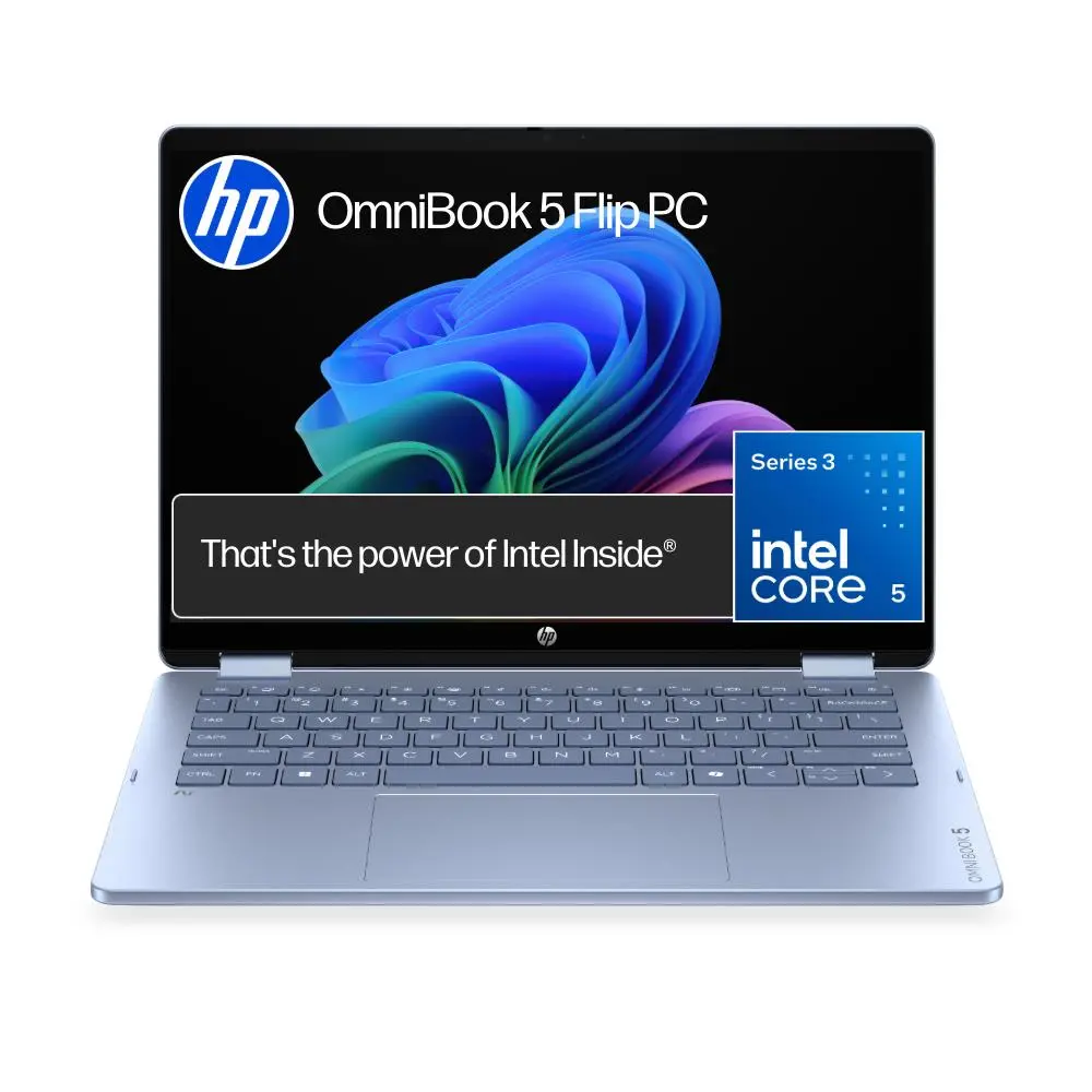 Hp Omnibook 5 Flip 14" Wuxga 2-In-1 Laptop (Intel Core 5)[256Gb/Blue] 1