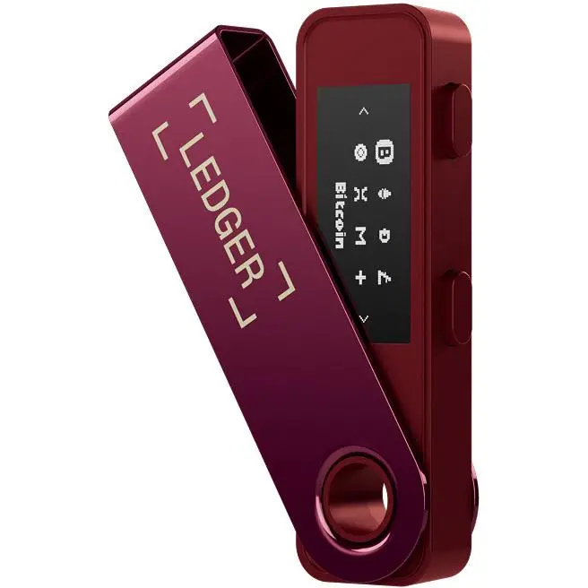 Ledger Nano S Plus Crypto Hardware Wallet (Crimson Magneta) 1