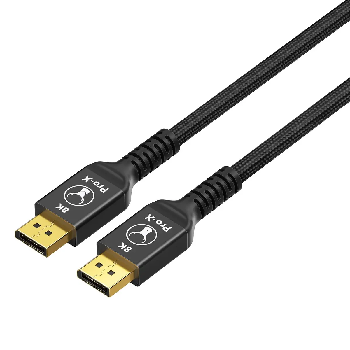 Bonelk Pro-X Long-Life Displayport To Displayport Cable 2.5M (Black) 1