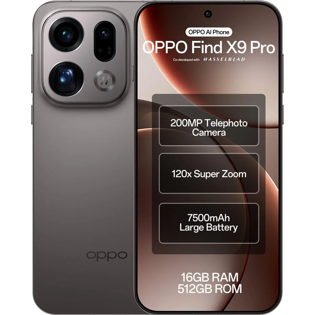 Oppo Find X9 Pro 5G 512Gb (Titanium Charcoal) 1