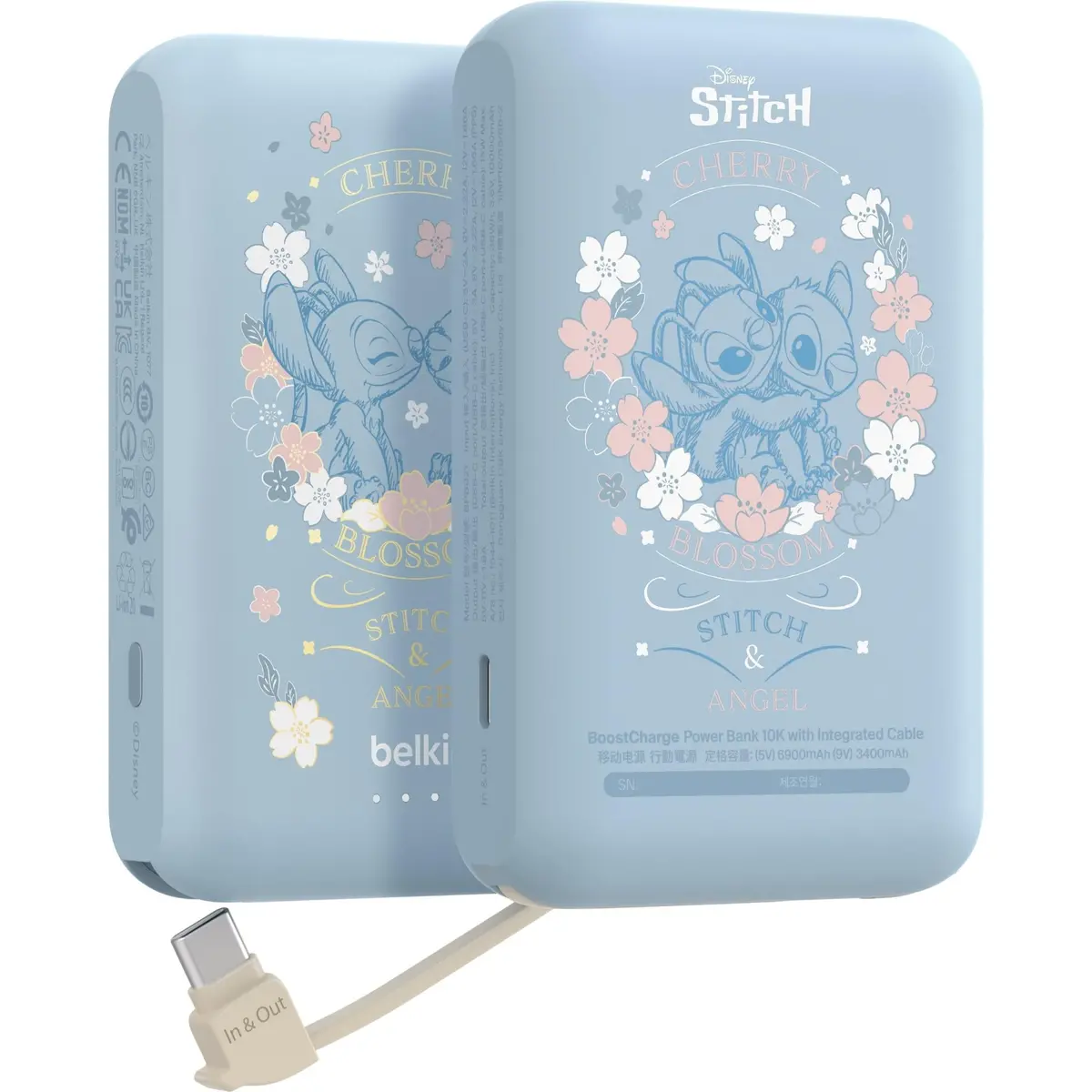 Belkin Boostcharge Power Bank 10K With Integrated Cable (Disney Collection: Stitch) 2