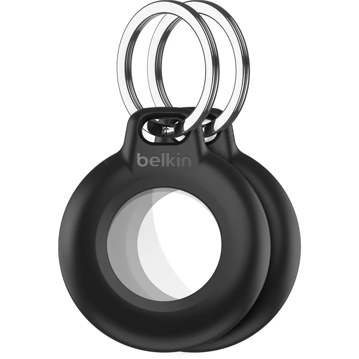 Belkin Waterproof Secure Airtag Holder With Key Ring (Black) [2 Pack] 1