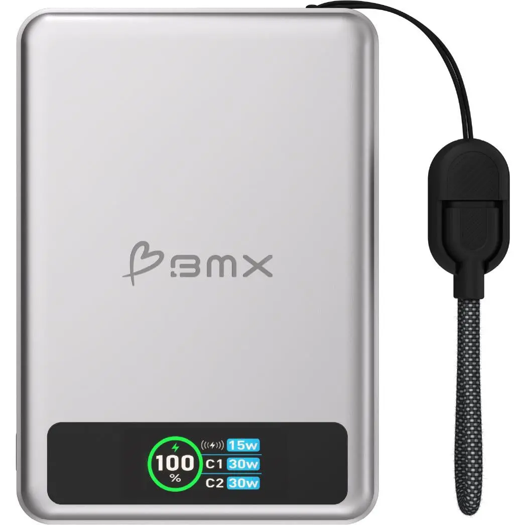 Bmx Solidsafe 10K Solid-State Magnetic Power Bank (Silver) 1