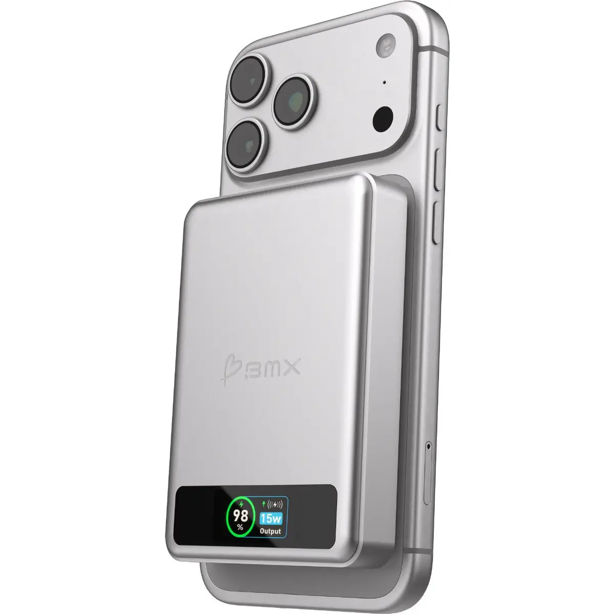 Bmx Solidsafe 10K Solid-State Magnetic Power Bank (Silver) 2