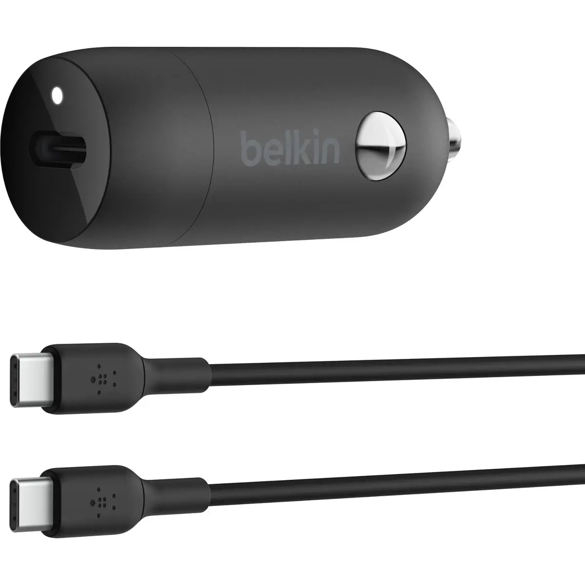 Belkin Boostcharge 30W Usb-C Pd Car Charger With Usb-C To Usb-C Cable 1