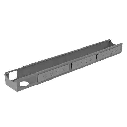 Desky Integrated Cable & Data Channel 12-Plug Grey 1
