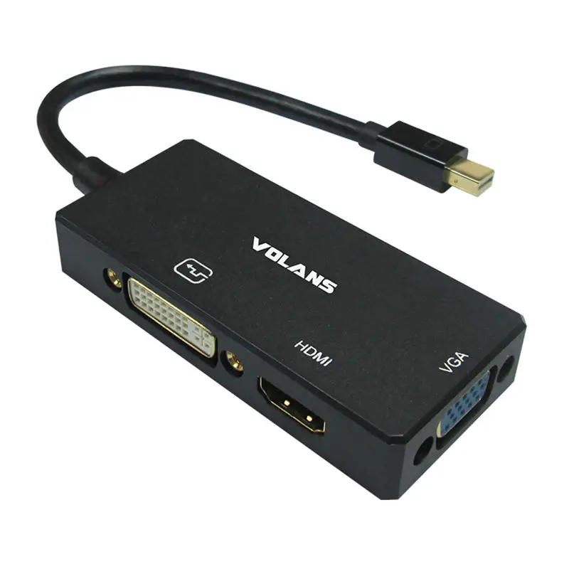 Volans Mini Displayport To Hdmi (4K) / Dvi / Vga Converter (Vl-Mdphdv-4K) 1