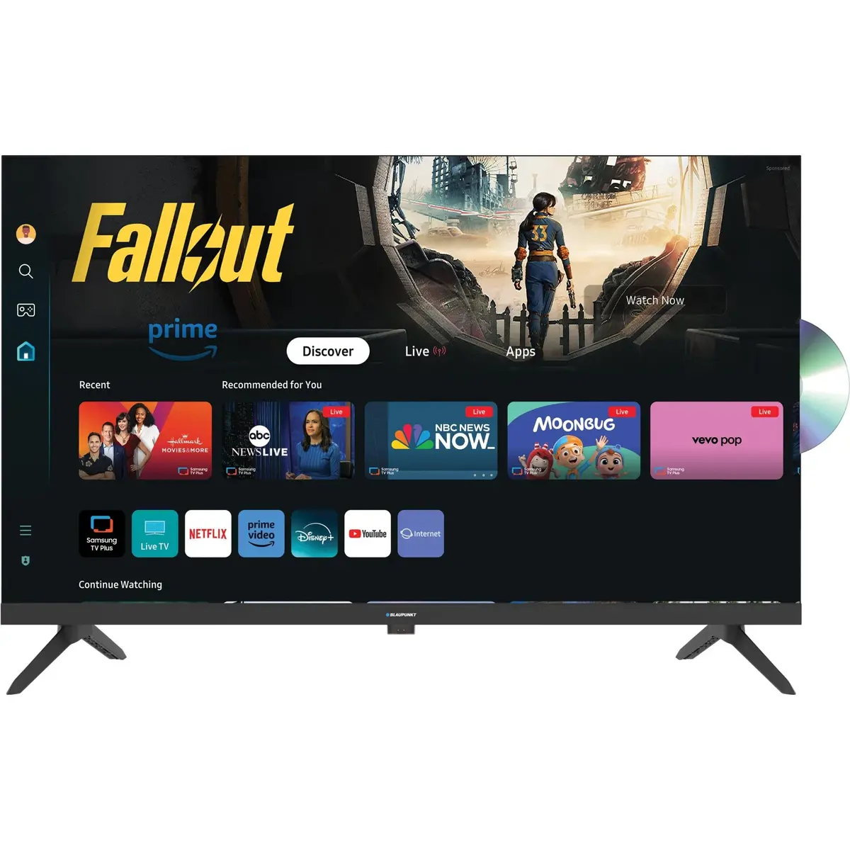 Blaupunkt 32" Hd Tv With Tizen Os Dvd Player And 12V Car Charger 1