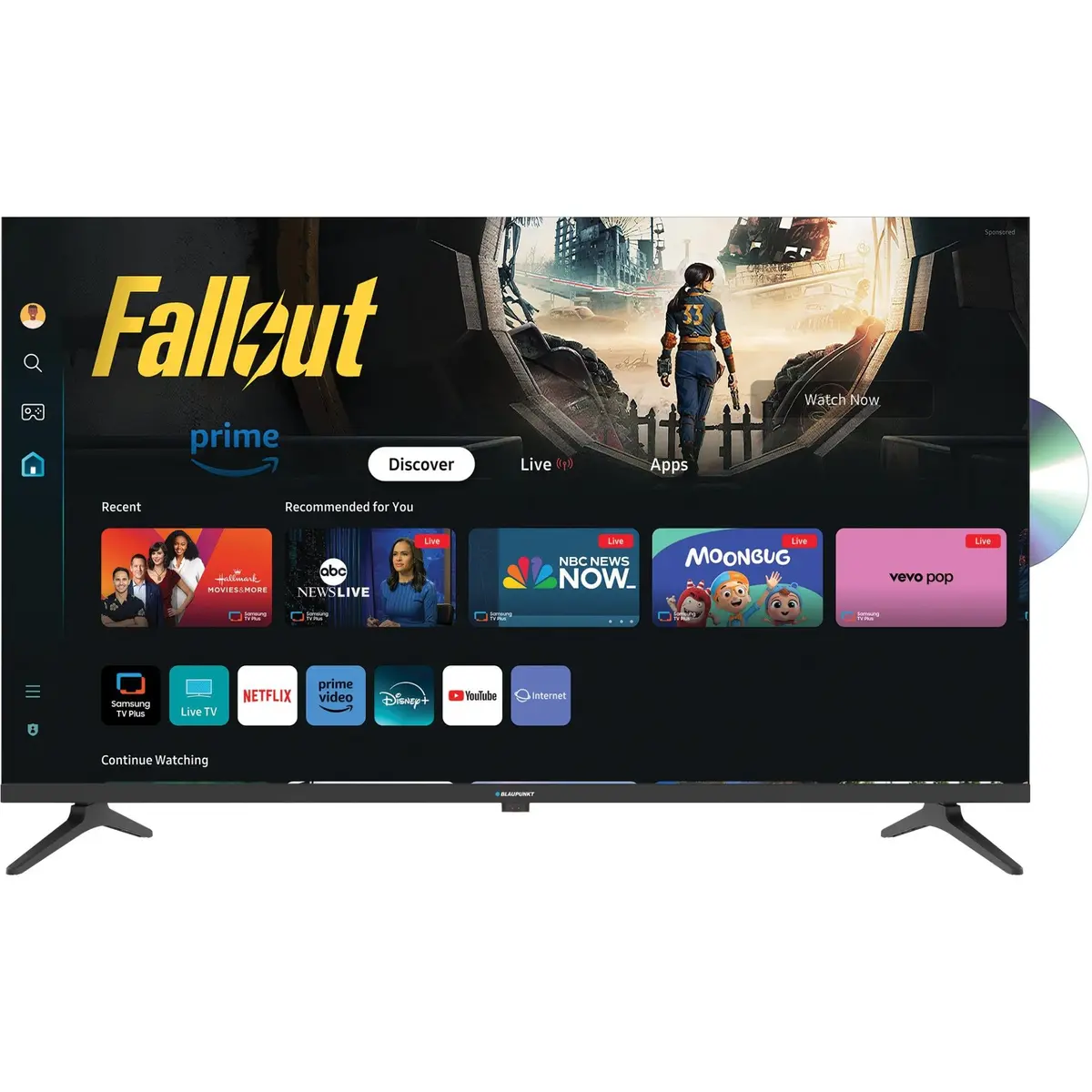 Blaupunkt 40" Full Hd Tv With Tizen Os Dvd Player And 12V Car Charger 1