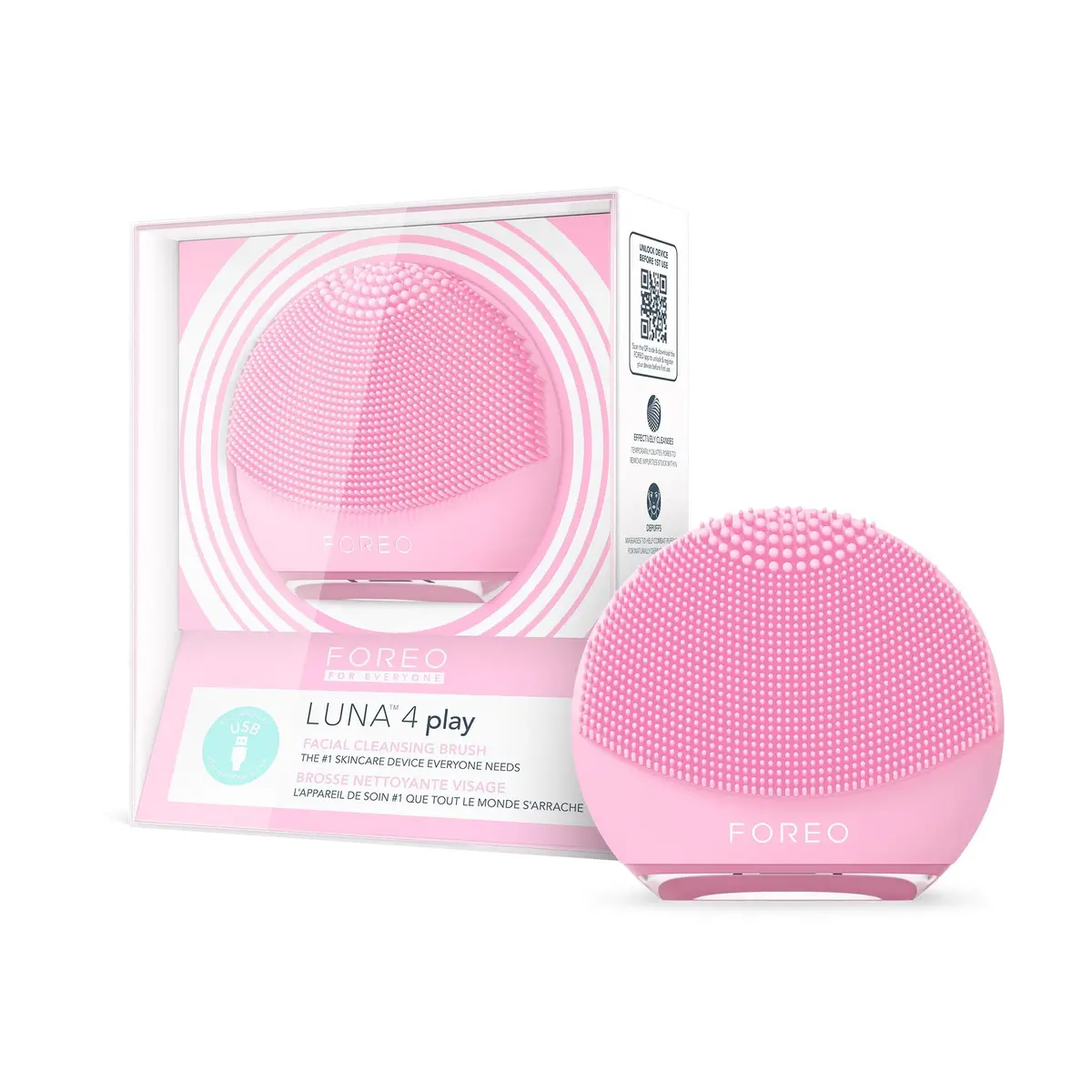 Foreo Luna 4 Play Facial Cleansing Device (Pink) 1