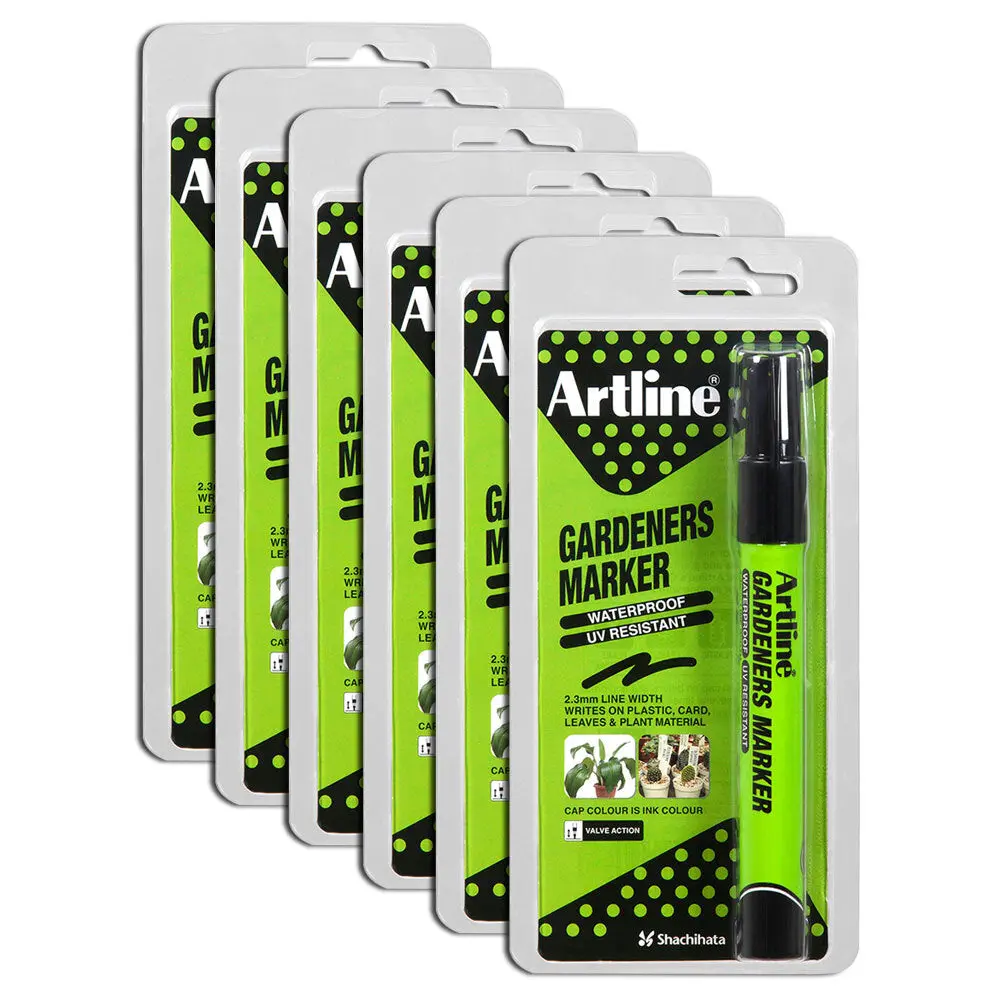 Artline Gardeners Permanent Marker 1.5Mm Bullet Nib (Black) [12-Pieces] 1