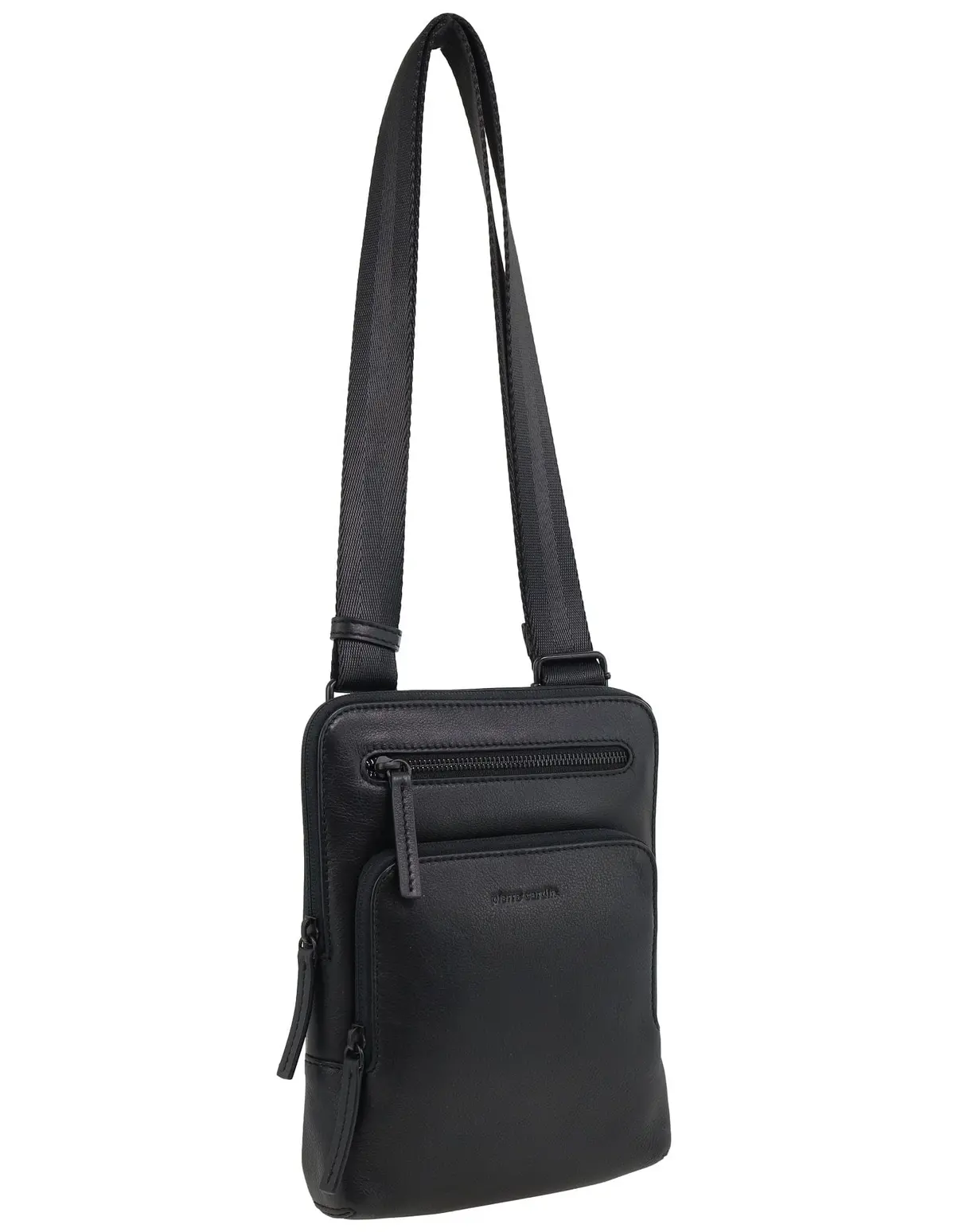 Pierre Cardin Men's Leather Casual Shoulder Crossbody Bag 18X24cm Black 1