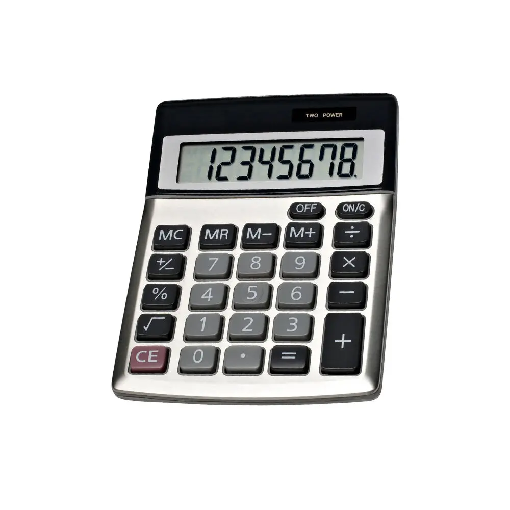 Jastek Compact Portable Desktop 8 Digit Math School Or Work Calculator (Metal) 2