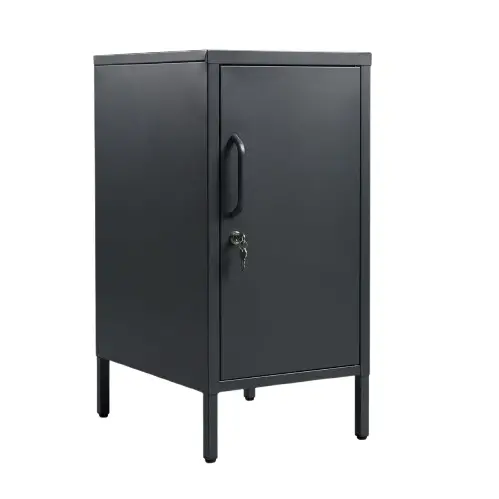 Desky Sidekick Metal Locker Cabinet - Dark Grey / Right Opening 1