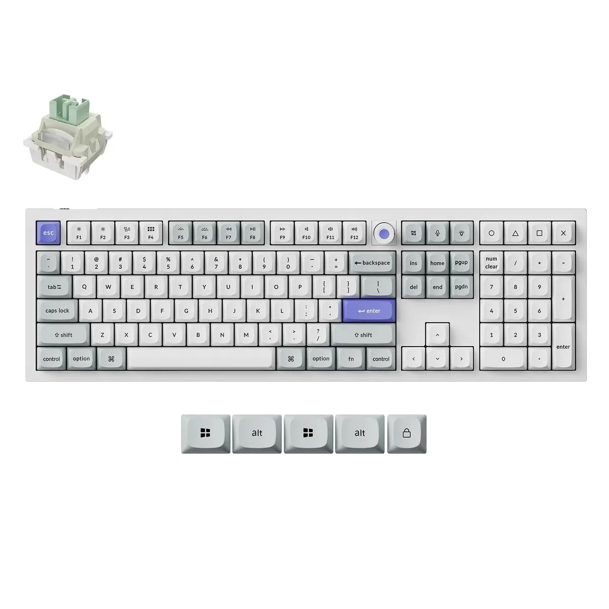 Keychron Q6 He 8K Tmr Aluminium Wired Magnetic Gaming Keyboard (White) 1