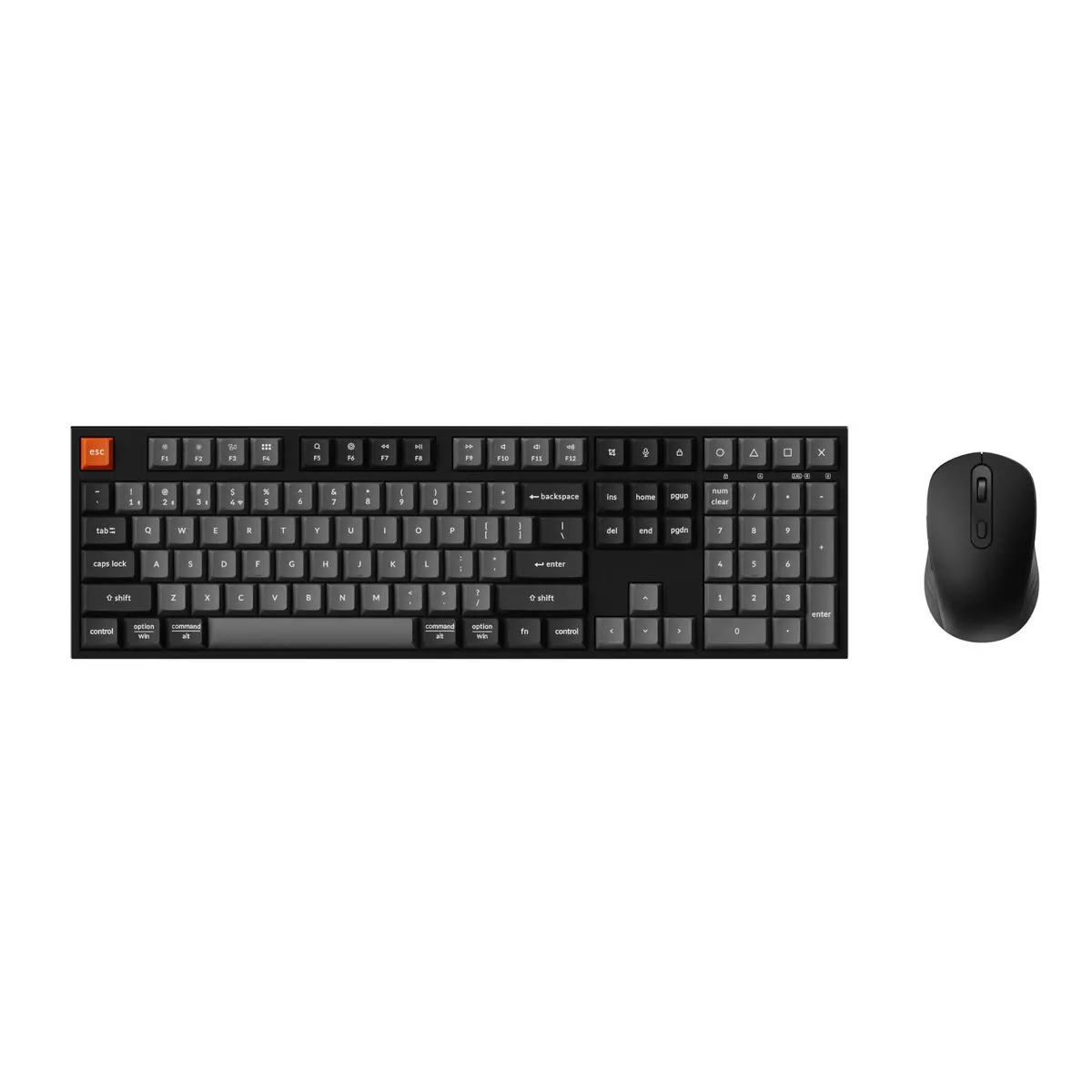 Keychron B36 Silent Keyboard And Bm25 Silent Mouse Wireless Combo (Classic Black) 1