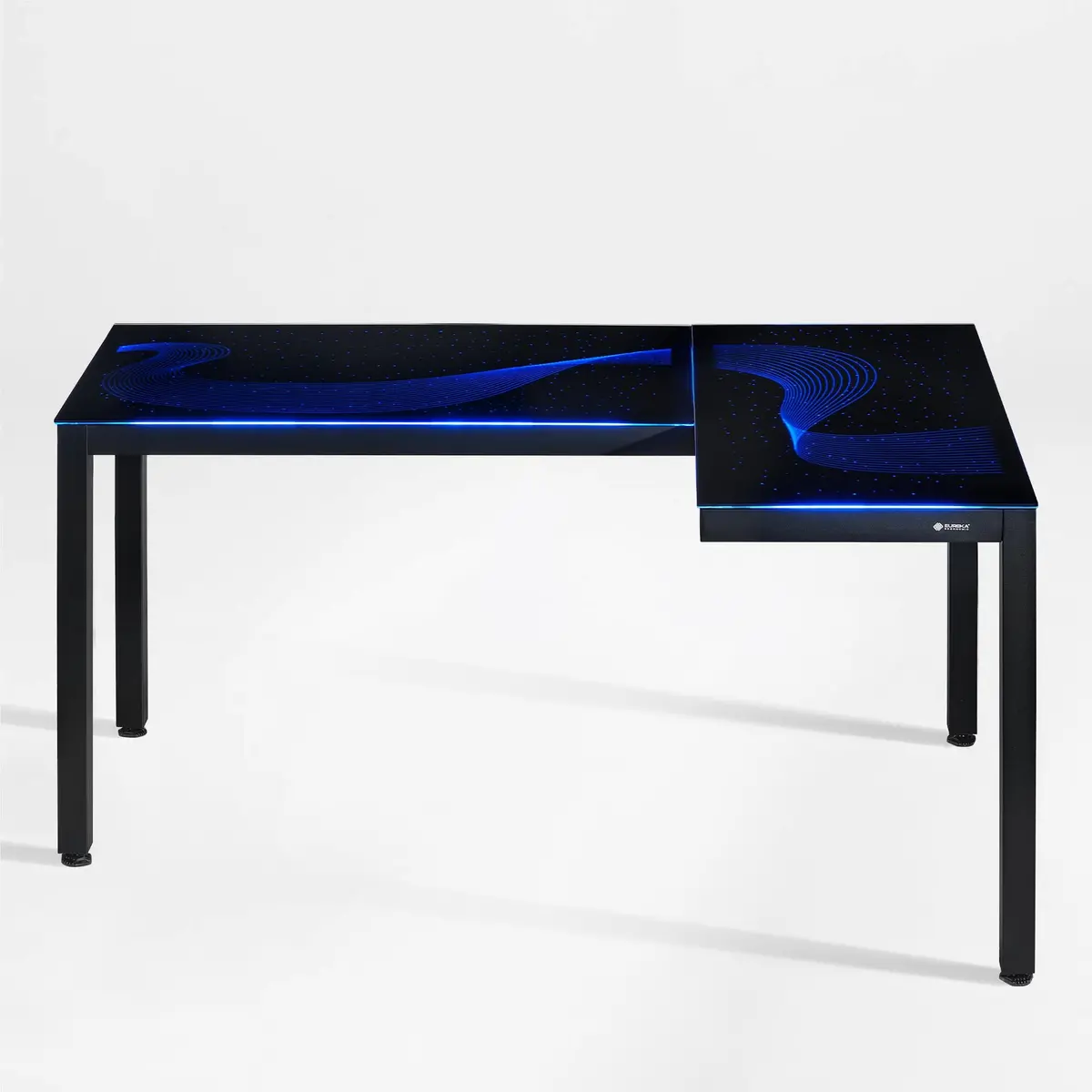 Eureka Gtg - L60, L-Shaped Glass Led Gaming Desk (Right) 2