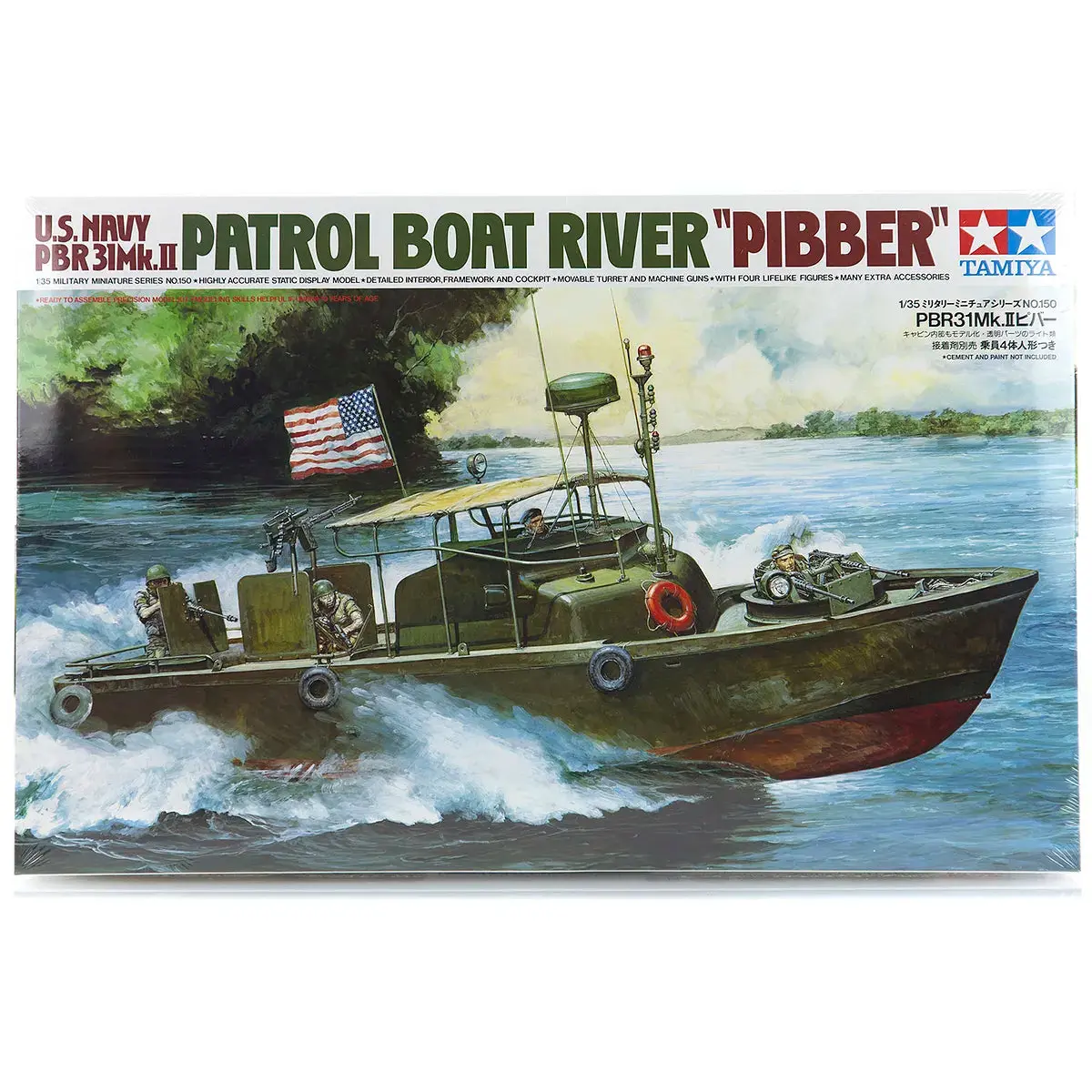 Tamiya 1/35 U.S. Navy Pbr 31 Mk.Ii Patrol Boat River Pibber Scaled Plastic Model Kit 1