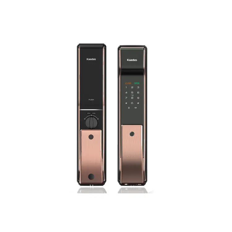 Kaadas K9 Push Pull Fingerprint Wifi Smart Lock (Copper) 1