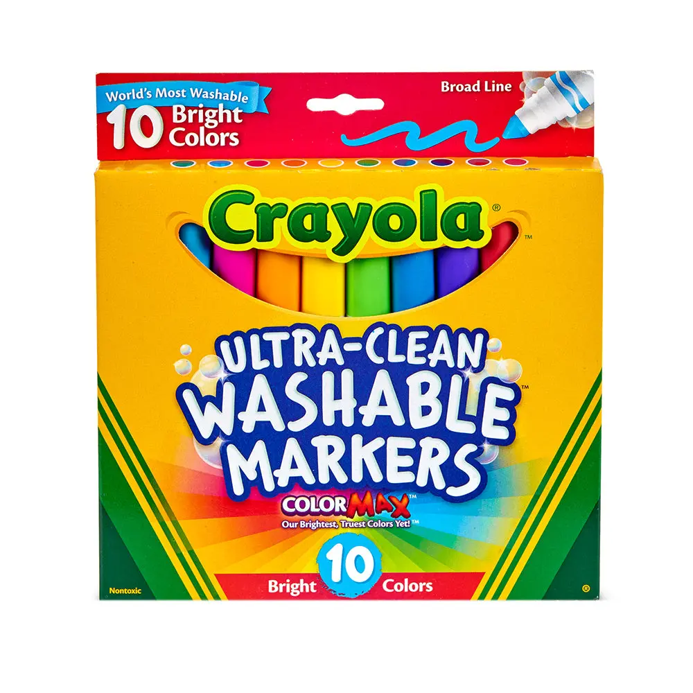 Crayola Kids/Childrens Creative Ultra Clean Bright Markers 36M+ [10 Pieces] 1