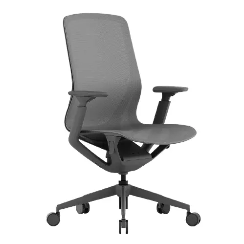 Desky Echo Modern Office Chair - Dark Grey / Adjustable 1