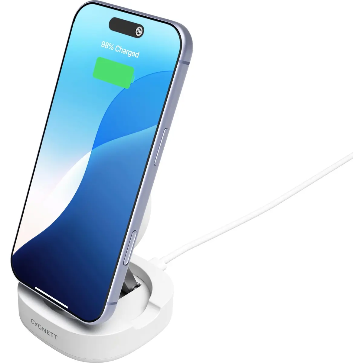 Cygnett Chargebase Qi2.0 Single Wireless Charger (White) 1