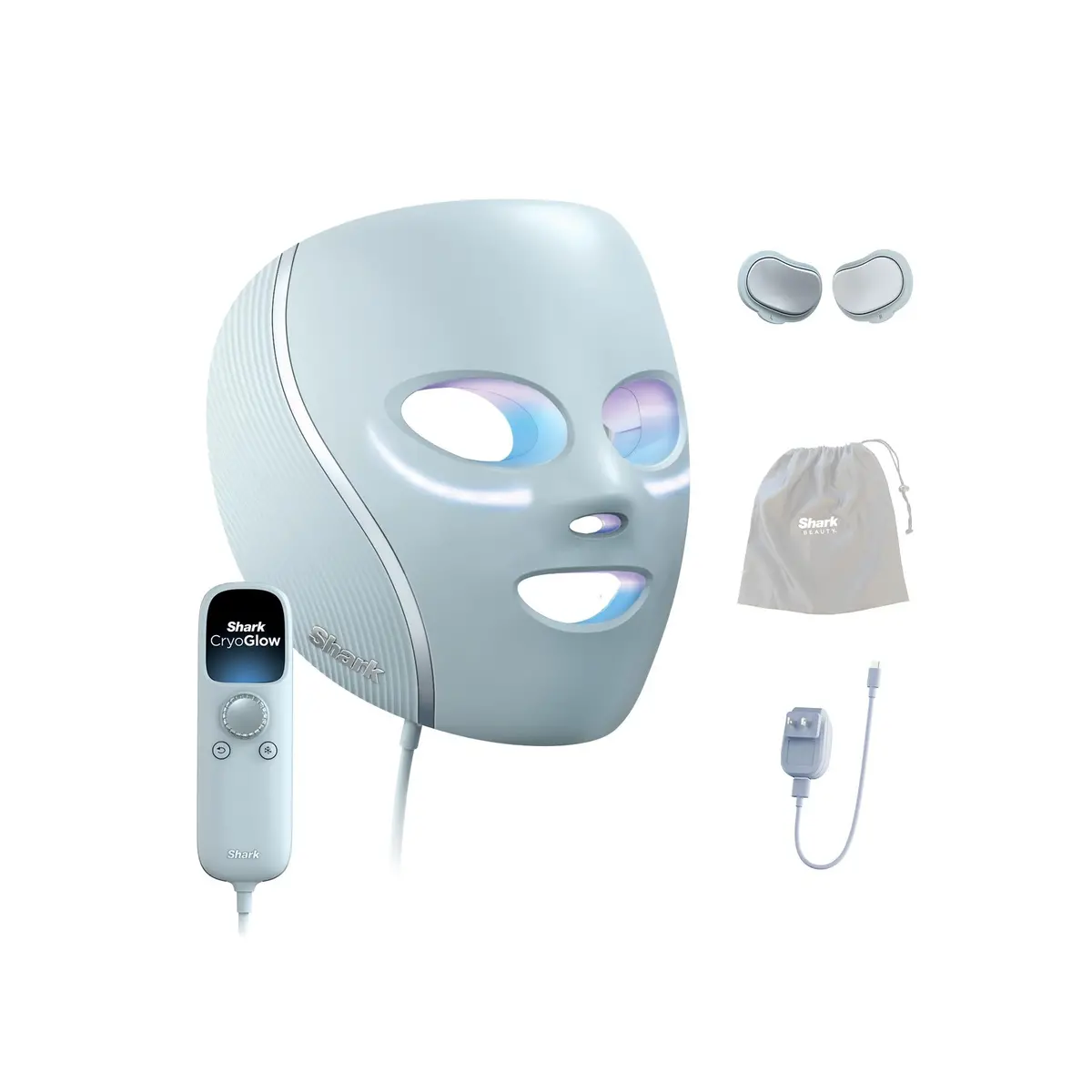 Shark™ Cryoglow™ Cooling + Led Face Mask (Blue Frost) 1