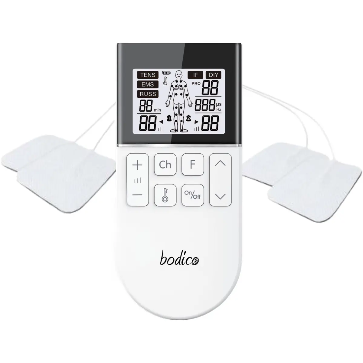 Bodico Digital Tens/Ems 2 Channel/4 Pads 1