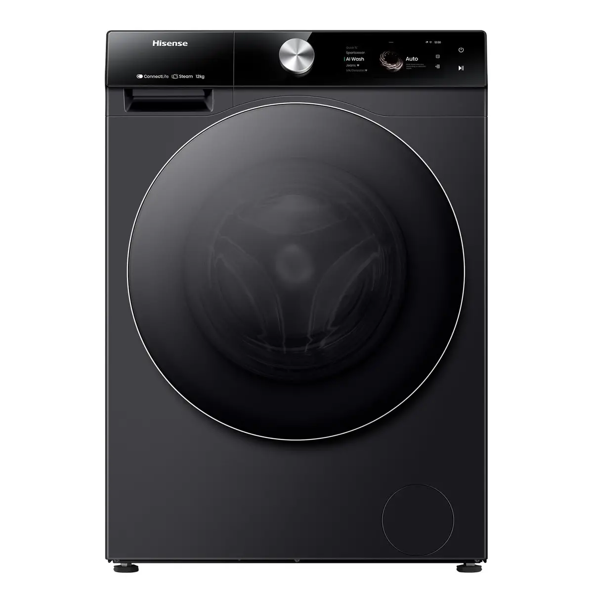 Hisense Hwf9s1214bx Series 9S 12Kg Tft Front Load Washer (Charcoal Black) 1