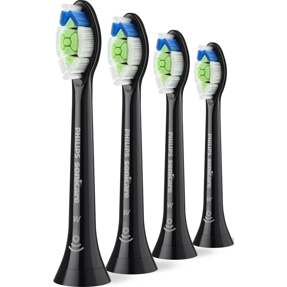 Philips Sonicare W2 Optimal White Brush Head (Black)[4 Pack] 1