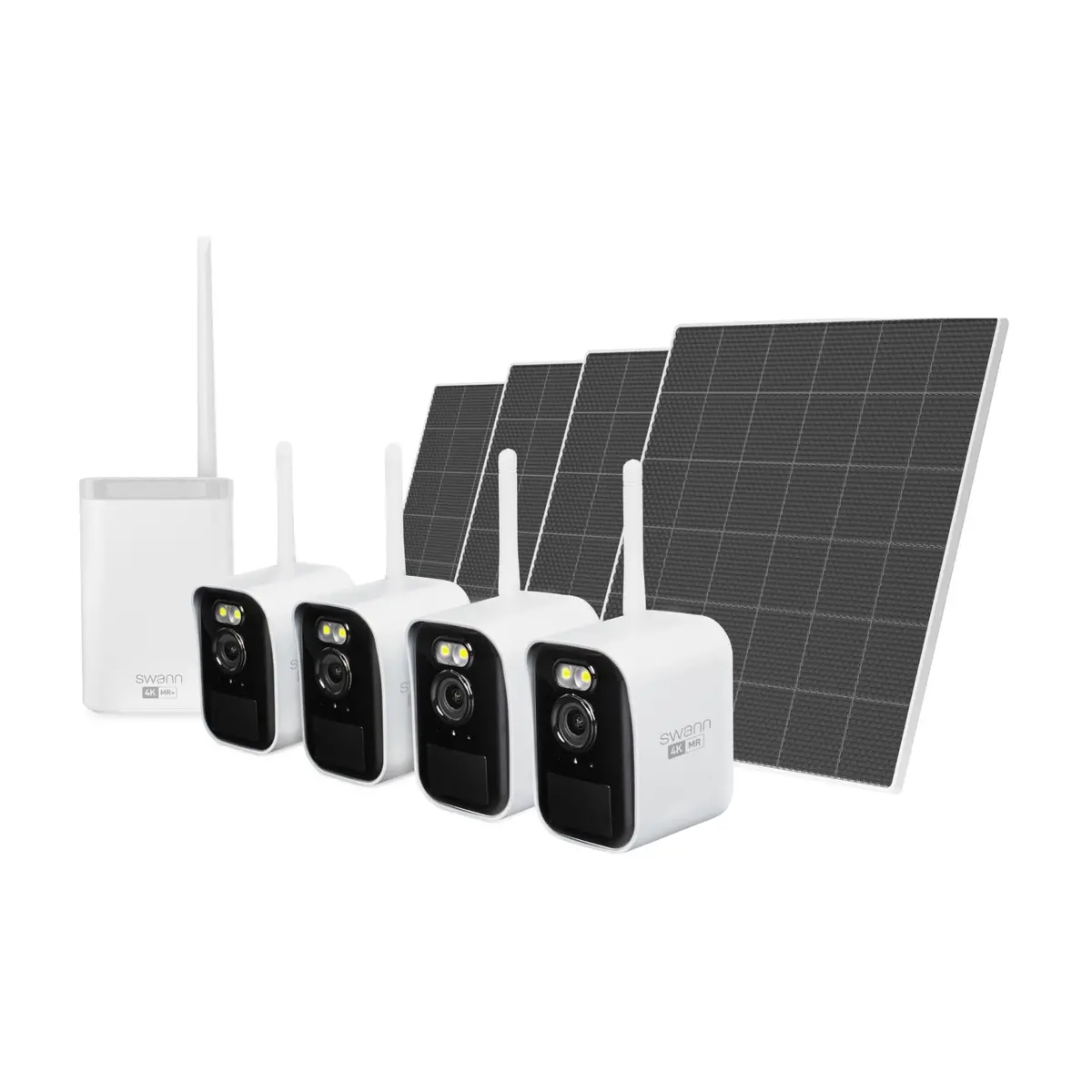 Swann Maxranger4k Mini Long-Range Wireless Solar Security System (4 Pack) 1