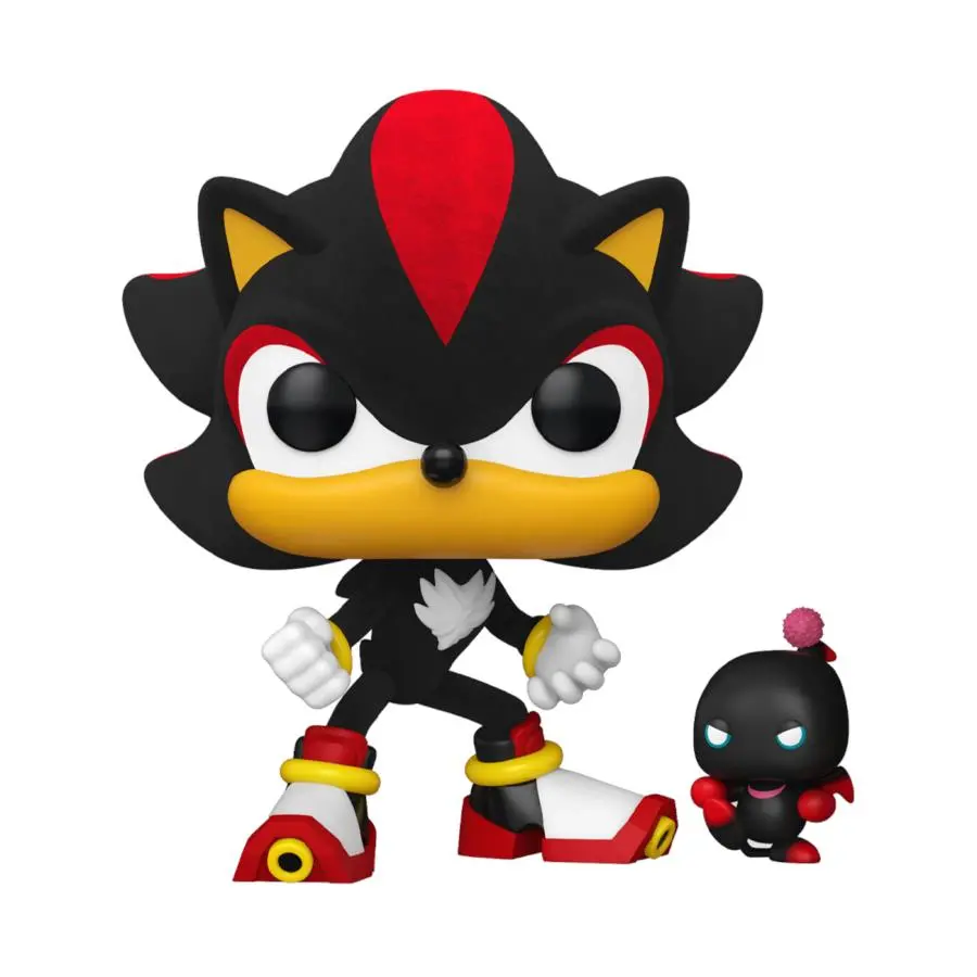 Sonic The Hedgehog - Shadow With Dark Chao Flocked Pop! Vinyl 1