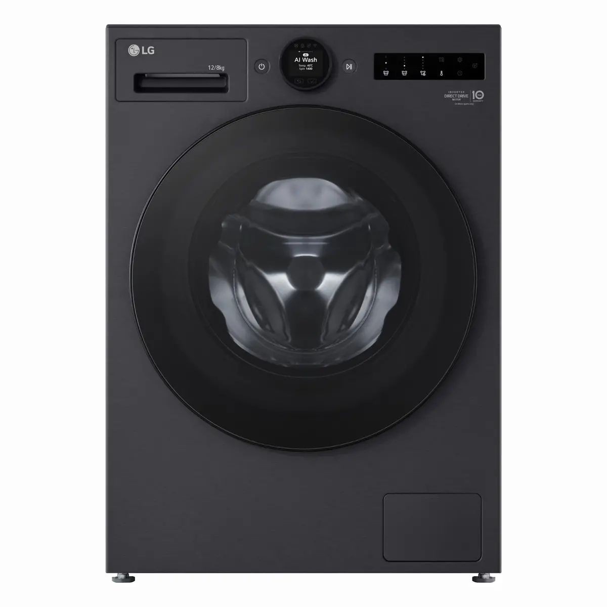 Lg Wxc101412mb 12Kg/8Kg 10 Series Ai Front Load Washer Dryer Combo (Matte Black) 1