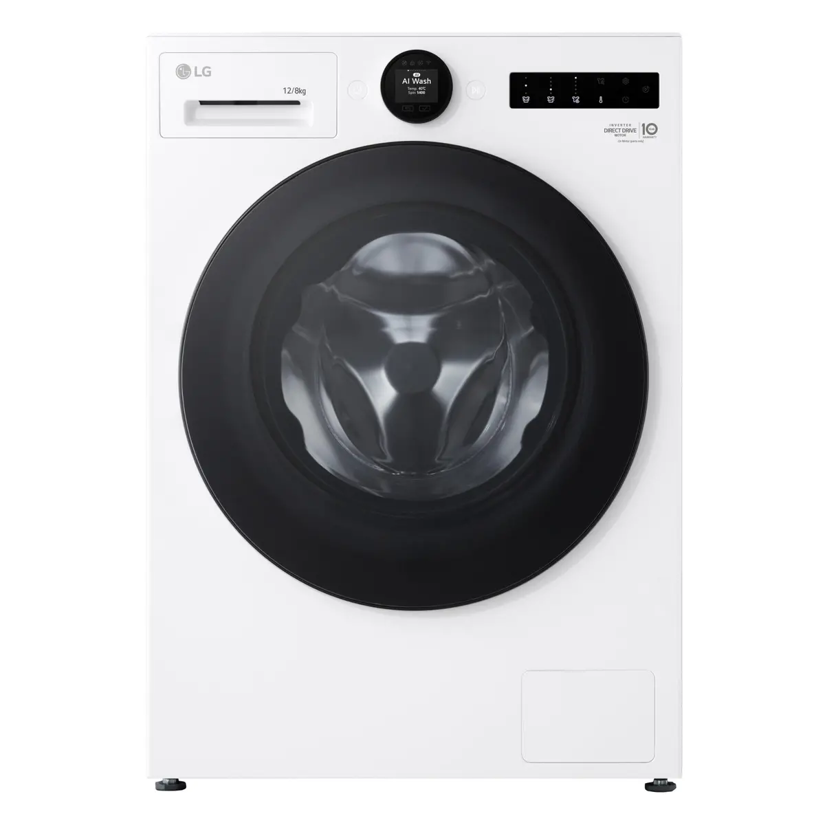 Lg Wxc10-1412W 12Kg/8Kg 10 Series Ai Front Load Washer Dryer Combo (White) 1