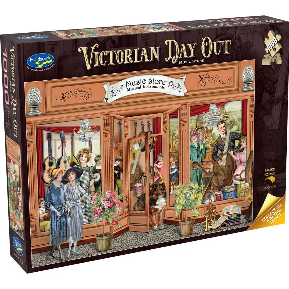 Holdson 1000Pc Victorian Day Out Music Store Puzzle 1