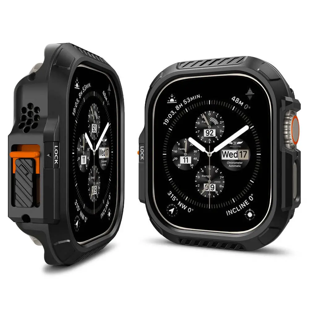 Spigen Apple Watch 49Mm Lock Fit Case (Black) 1