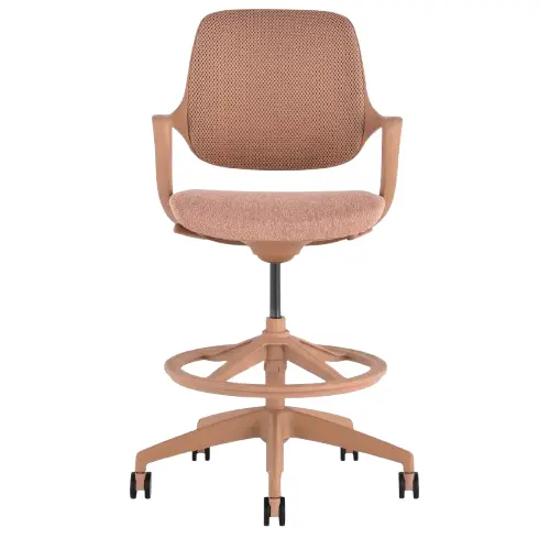 Desky Evoque Low Back Office Chair - Peach / Yes 1