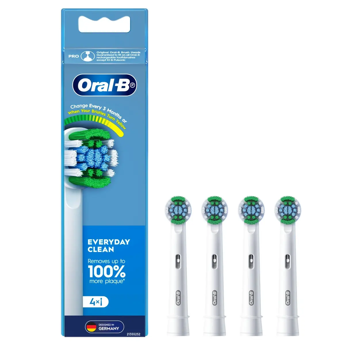 Oral-B Everyday Clean Electric Toothbrush Replacement Brush Heads (4 Pack) 1