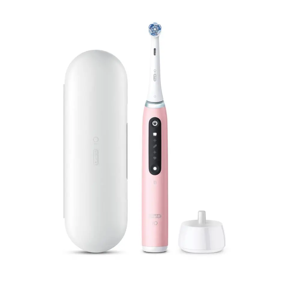 Oral-B Io 5 Personalised Clean Electric Toothbrush  With Travel Case And 3 Brush Heads (Blush Pink) 1