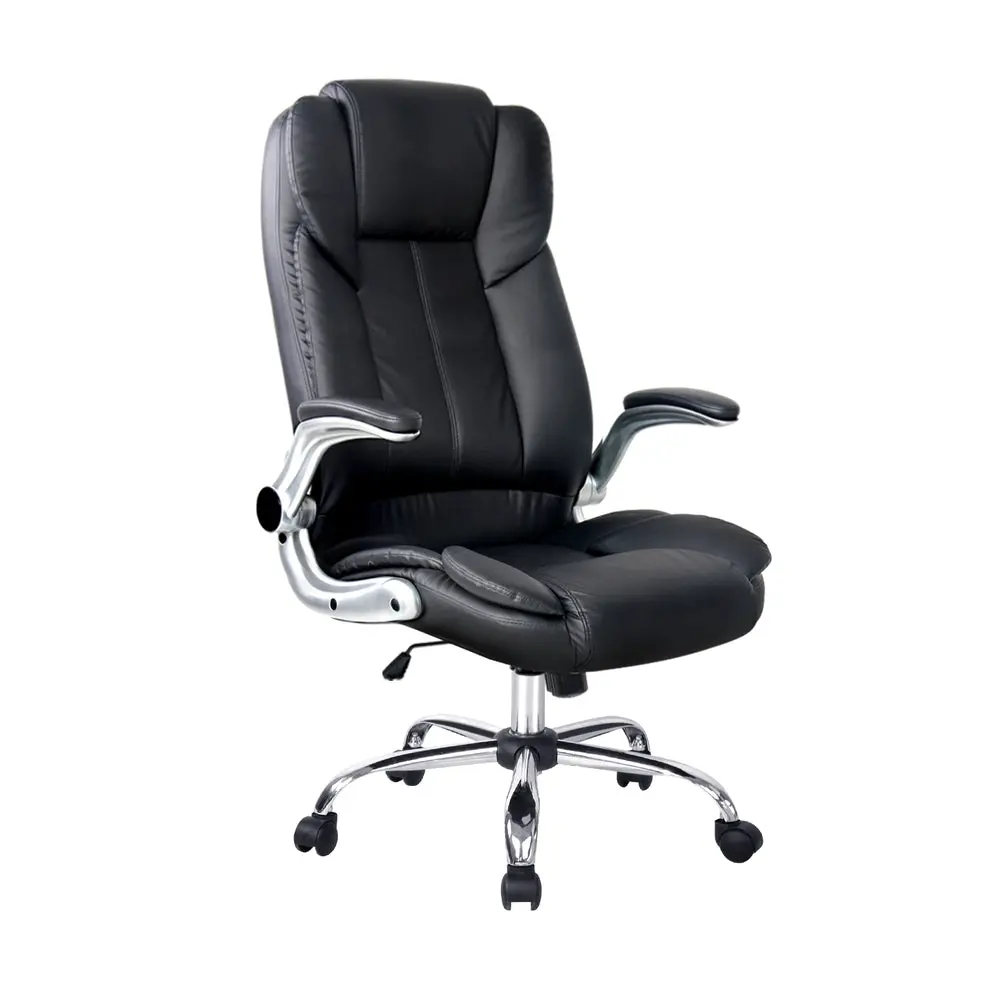 Artiss Executive Office Chair Leather Tilt (Black) 1