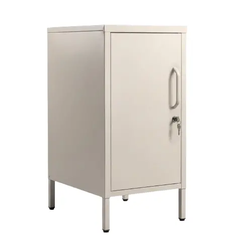 Desky Sidekick Metal Locker Cabinet - Wheat / Left Opening 1