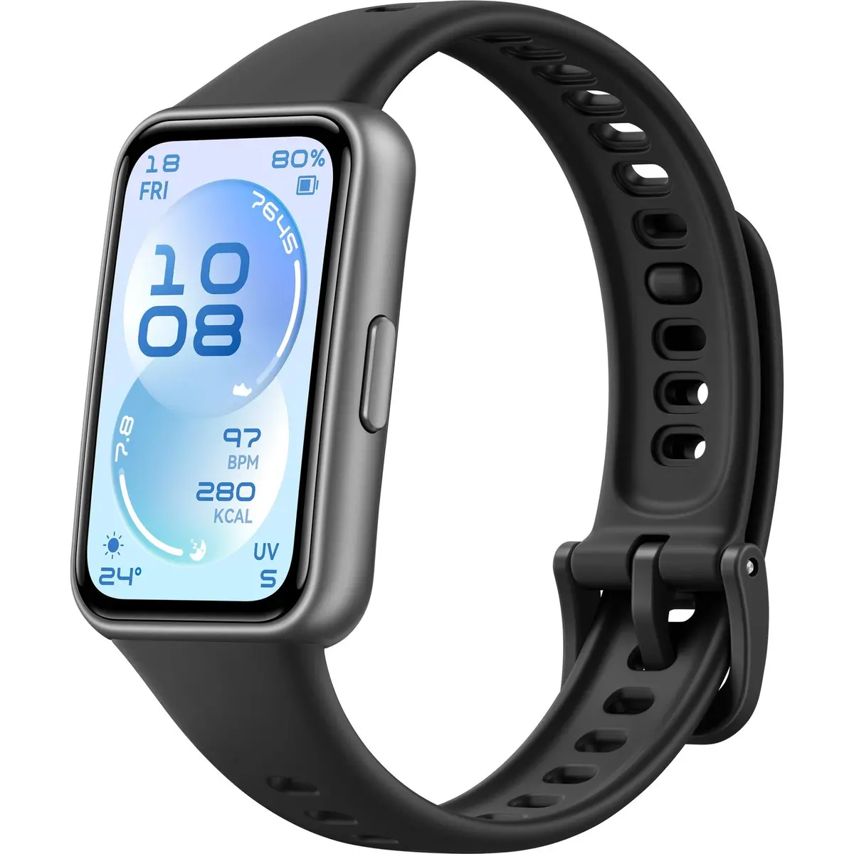 Huawei Band 11 Durable Polymer Materials Case With Fluoroelastomer Strap (Black) 1