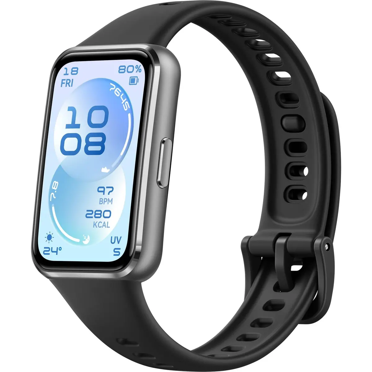 Huawei Band 11 Aluminium Alloy Case With Fluoroelastomer Strap (Black) 1
