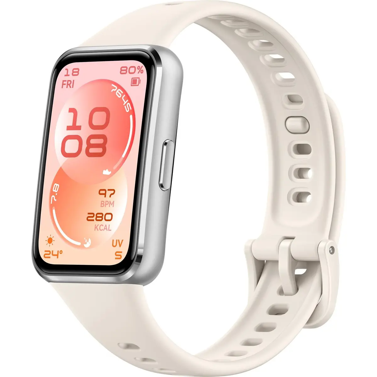 Huawei Band 11 Aluminium Alloy Case With Fluoroelastomer Strap (White) 1