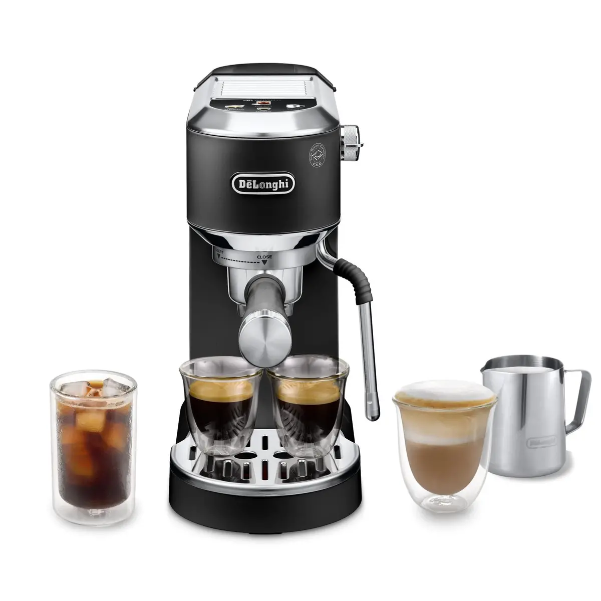 De'longhi Ec890bk Dedica Duo With Cold Brew Coffee Machine (Black) 1
