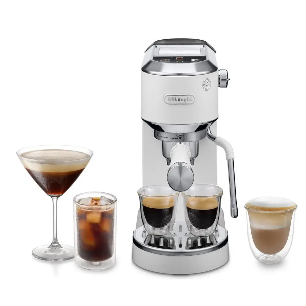 De'longhi Ec890bk Dedica Duo With Cold Brew Coffee Machine (White) 1