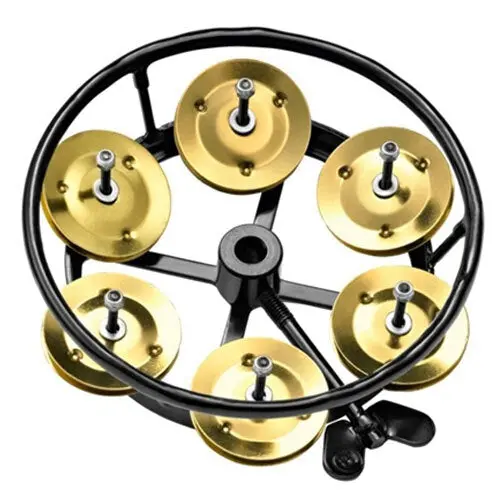 Meinl Percussion Hihat Tambourine Brass Jingles Black Hc Musical Instrument 1