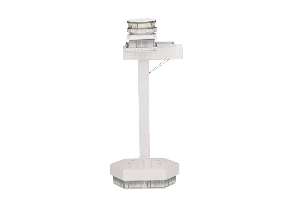 Herpa 1/200 Airport Tower Cardboard Construction Kit 1