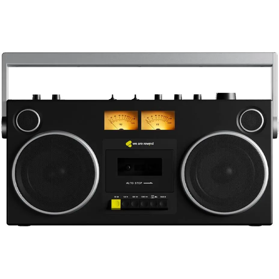 We Are Rewind Getto Blaster Cassette Player & Recorder (Curtis Black) 1